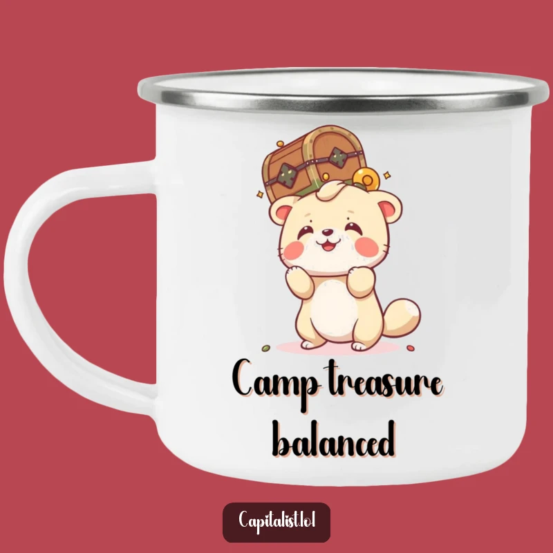 Funny Camping Mug: Animal Balancing Treasure - Your Whimsical Funny Gift!