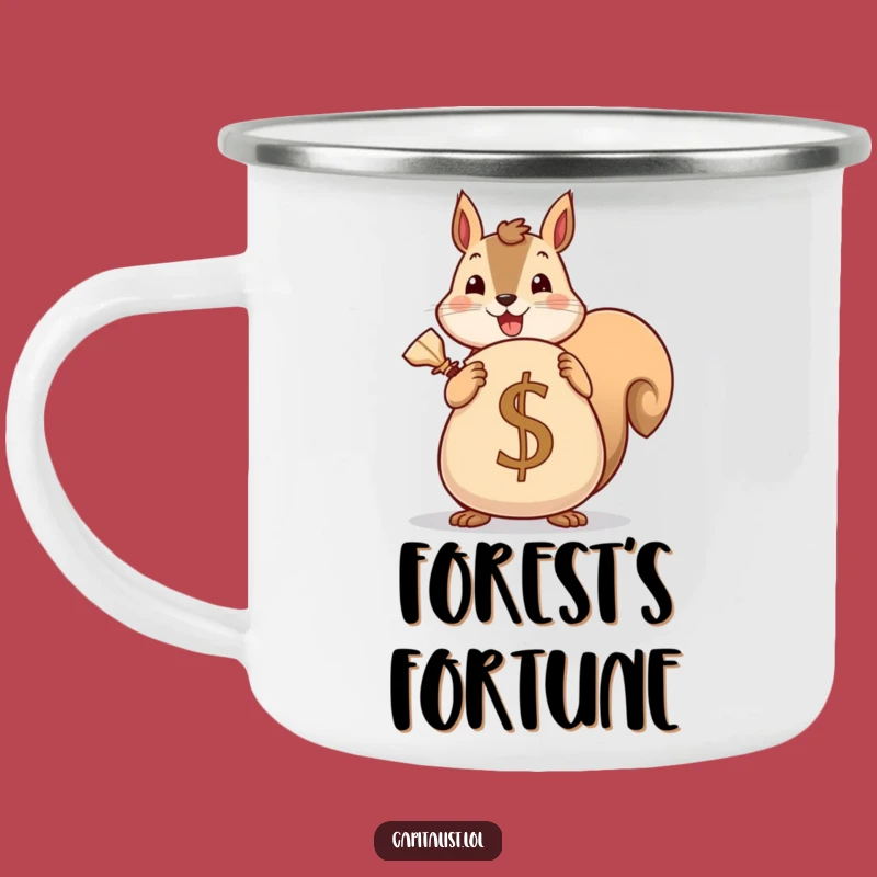Funny Squirrel Saver Camping Mug: Cheerful Hoarder's Outdoor Cache, Adventure Savings