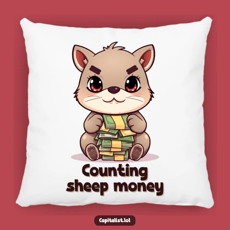 Funny Counting Bills Animal Pillow - Comfy & Hilarious Funny Gift for Moguls!