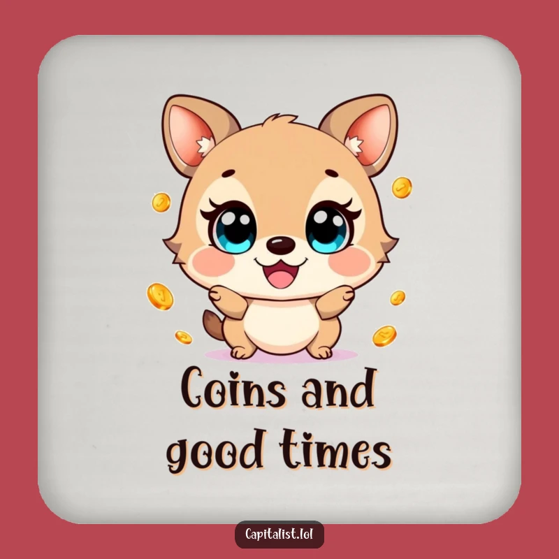 Funny Gold Coin Animal Coaster - Protect Surfaces with this Hilarious Funny Gift!