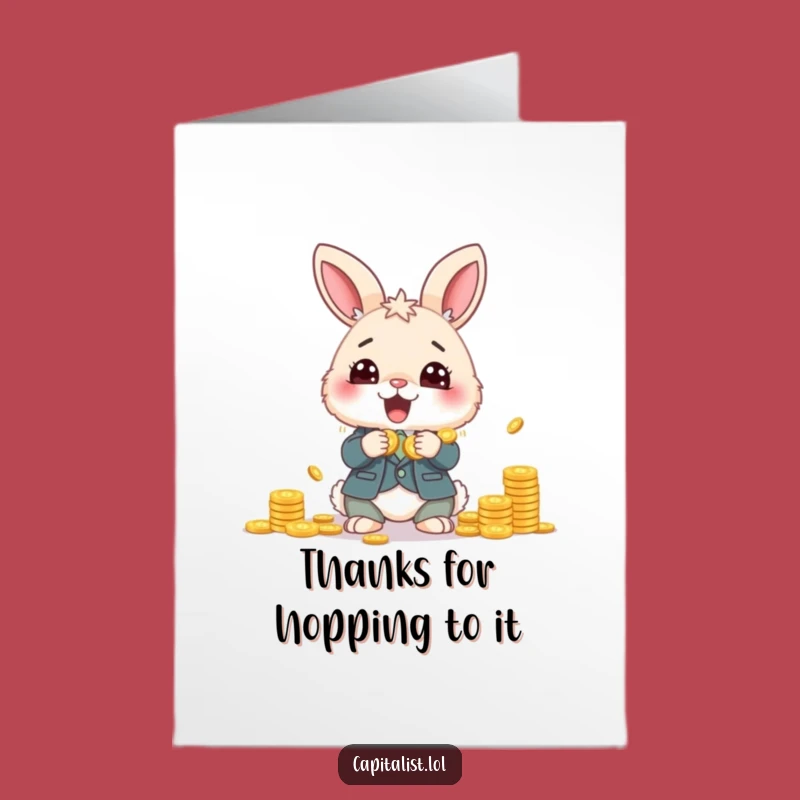 Hilarious Free Printable Thank You Card: Bunny Coin Counter - Downloadable Gift!