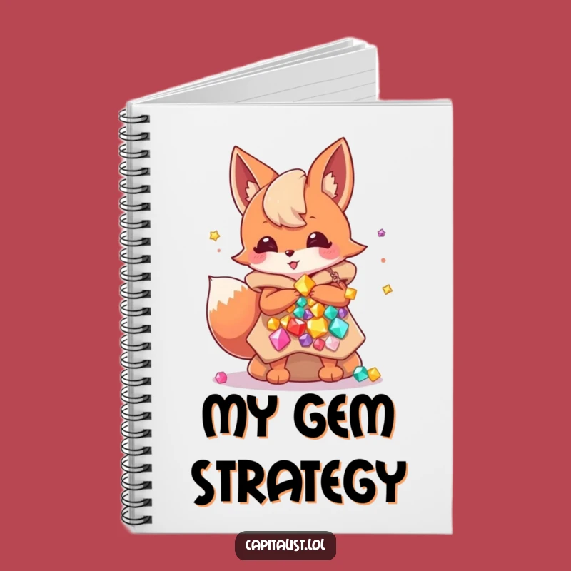 Funny Fox Gem Hoarder Notebook: Energetic Sprite's Jewel Journal, Plan Your Treasures