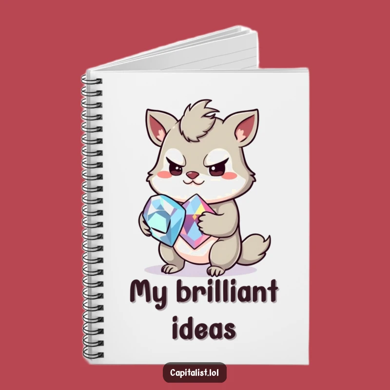 Funny Notebook: Greedy Animal Gemstone - Jot Down Treasures with this Funny Gift!