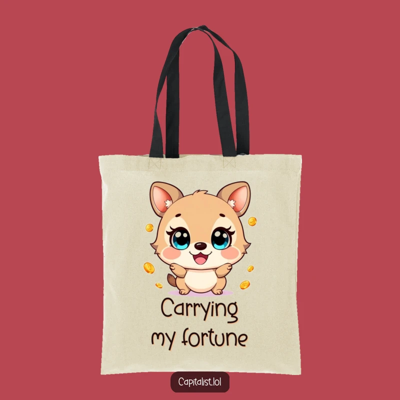 Funny Tote Bag: Gleeful Animal Juggling Gold Coins - Your Perfect Funny Gift Accessory!